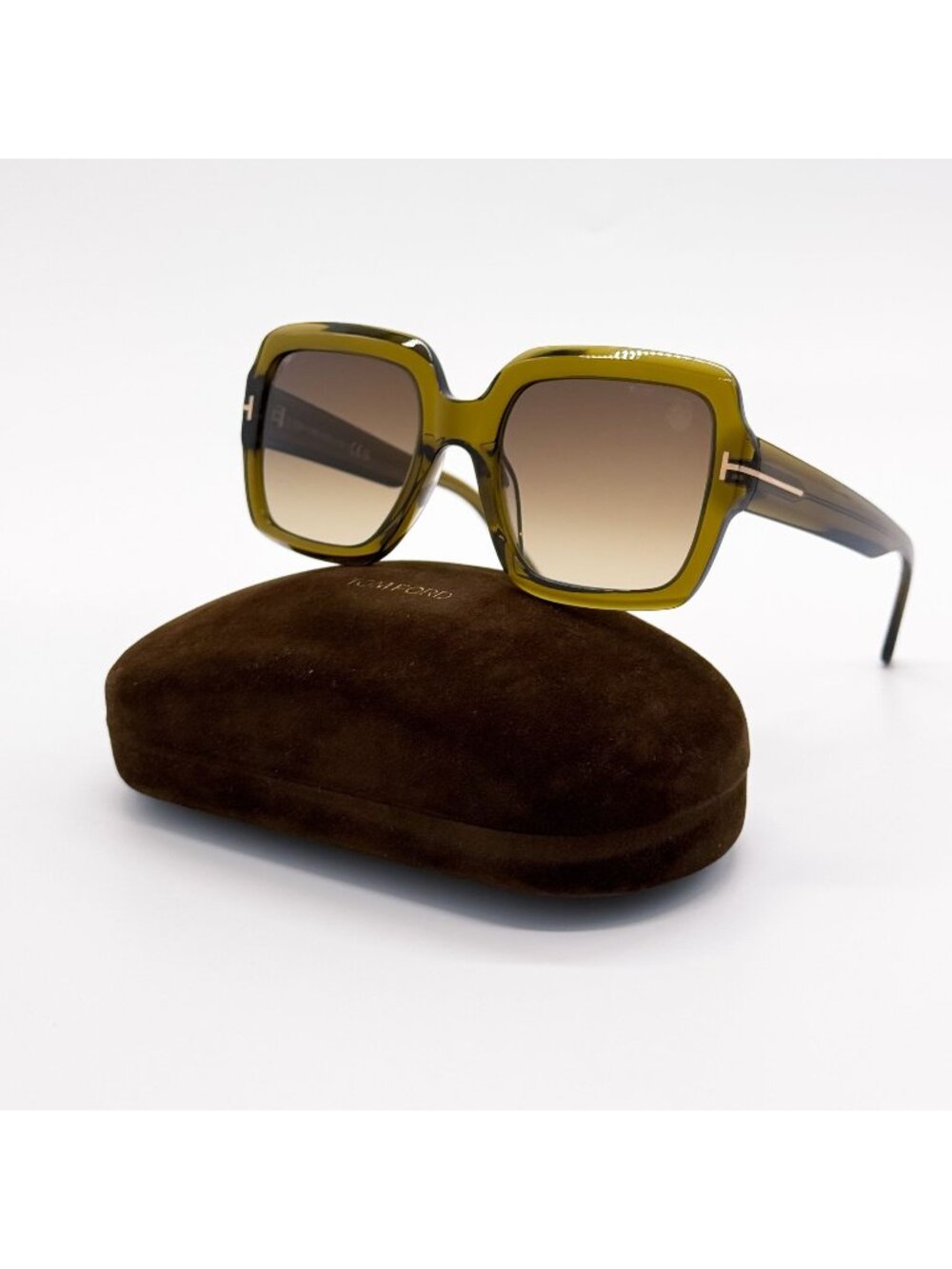 NEW TOM FORD KAYA SUNGLASSES TF1082 51F SQUARE BROWN WOMEN EYEWEAR FT1082/S